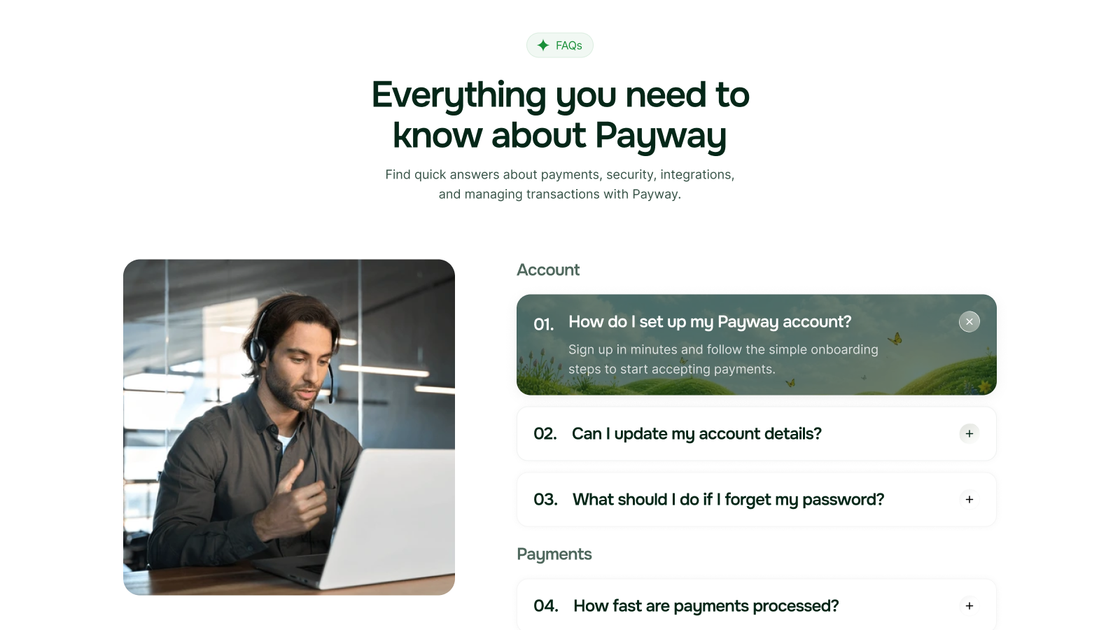 FAQs 01 Payway