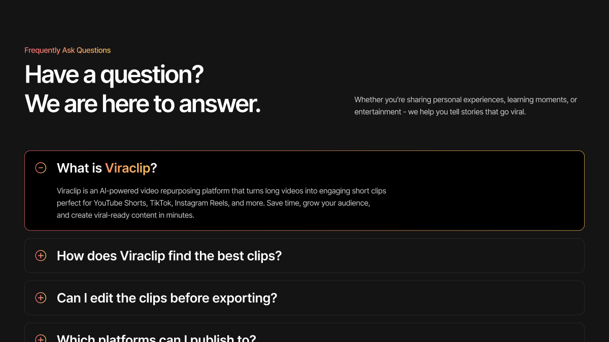 FAQs - Viraclip