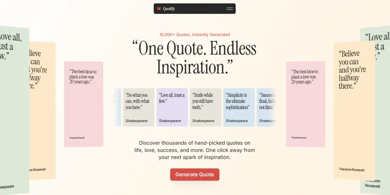 Quote Generator Header - Quotify