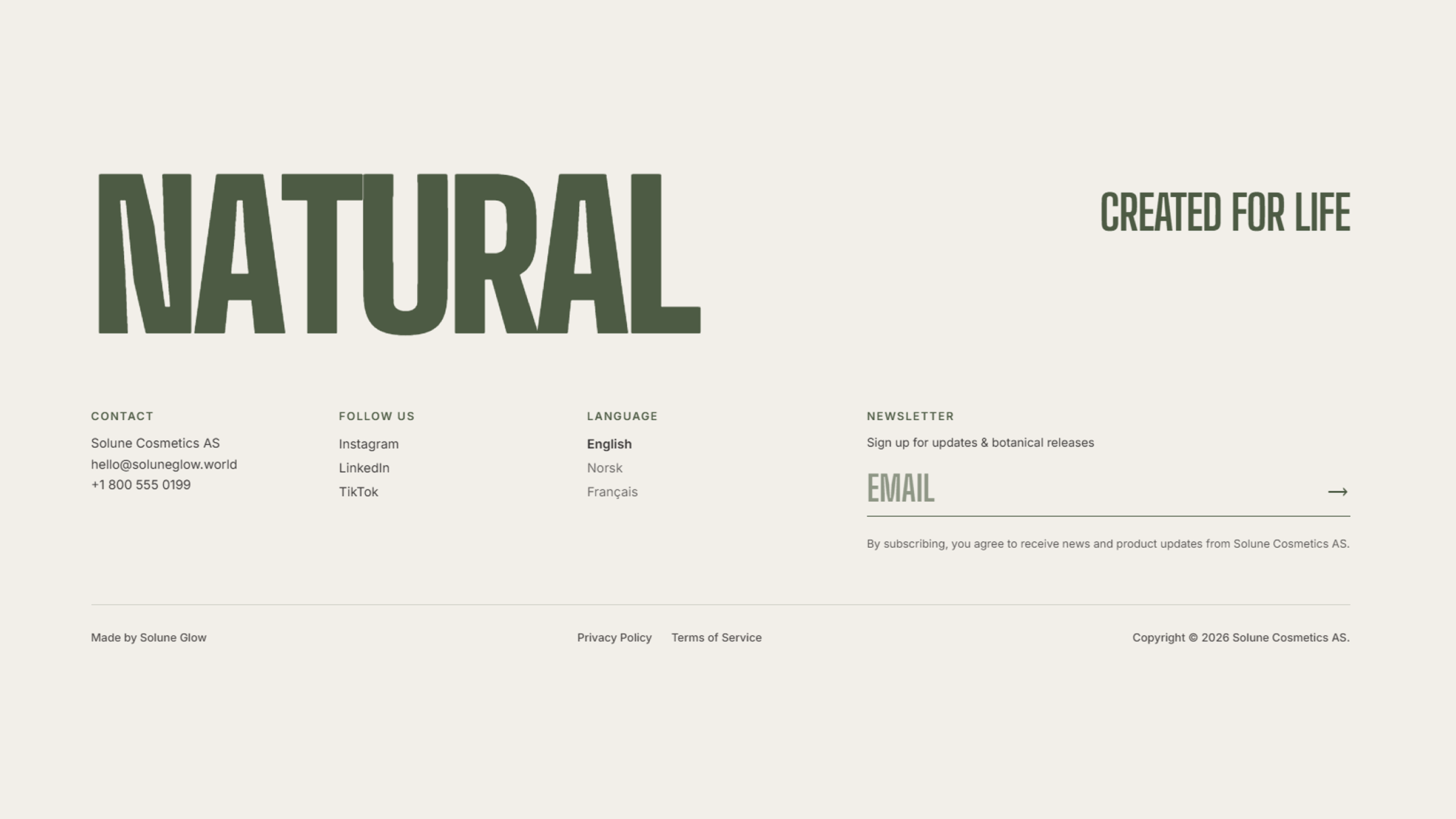 Footer - Natural
