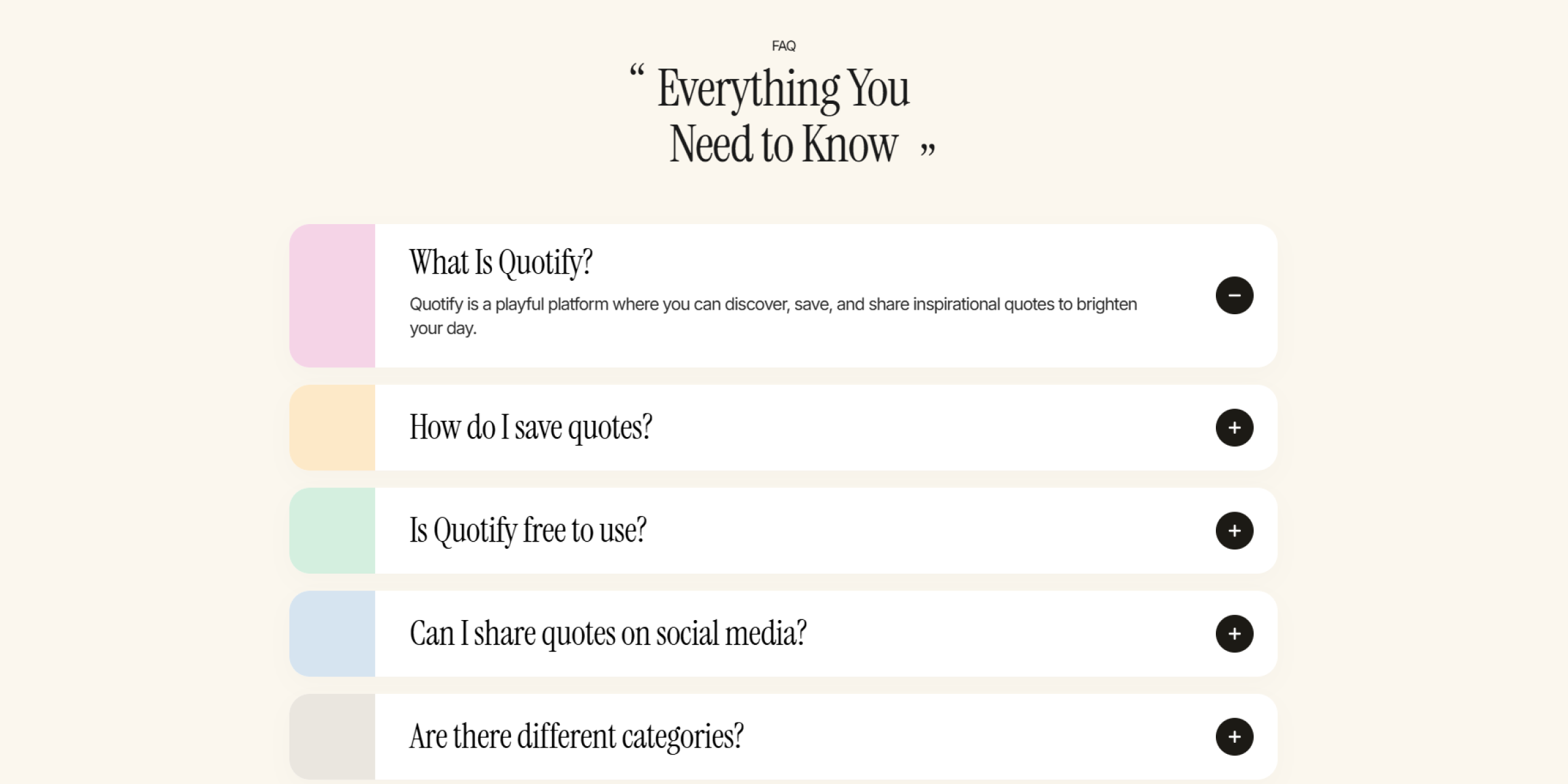 FAQ - Quotify