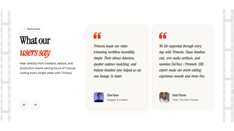 Testimonials - Trimora