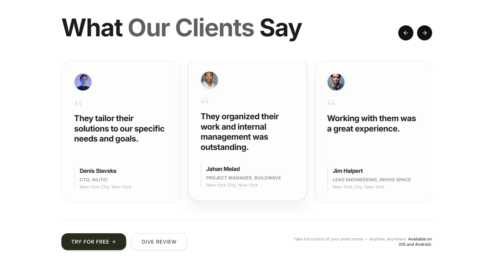Testimonial - Verdant