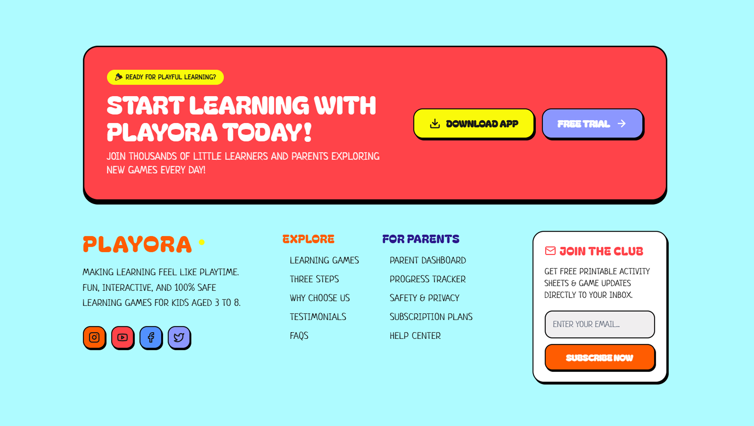Footer - Playora