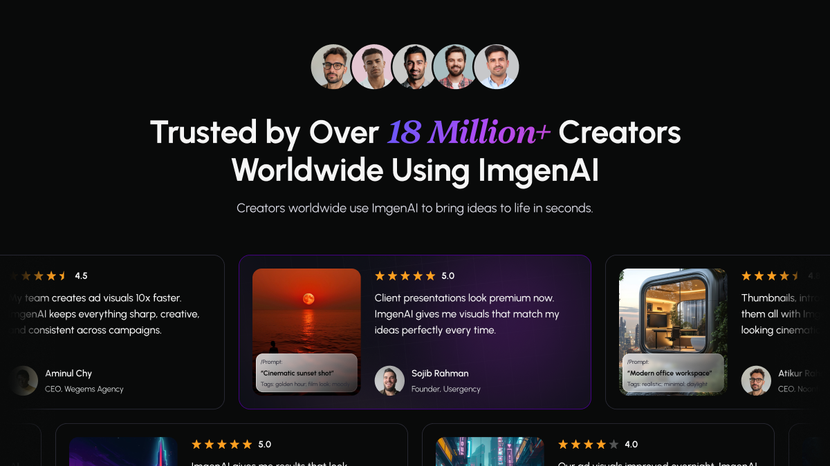 Testimonials - ImgenAI