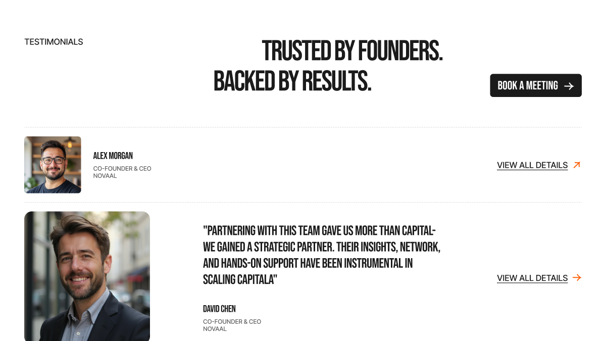 Testimonials - Capitala