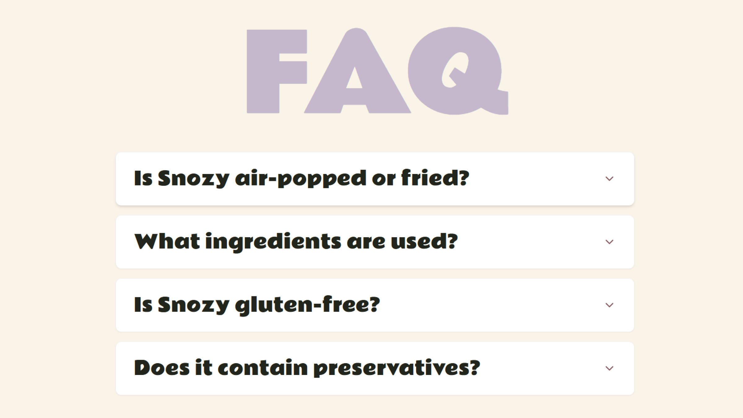 FAQ - Snozy