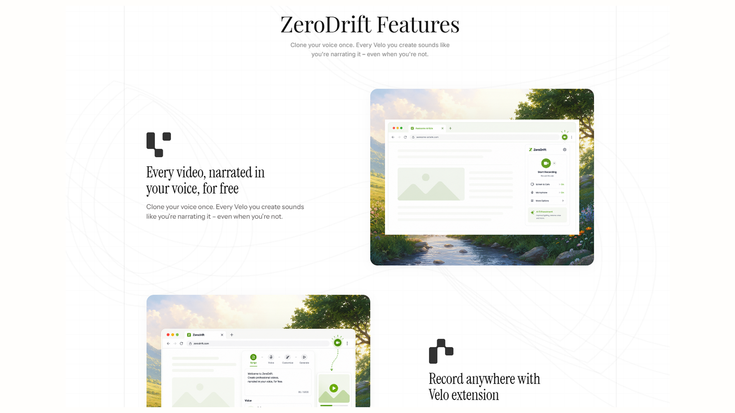 Features 01 ZeroDrift