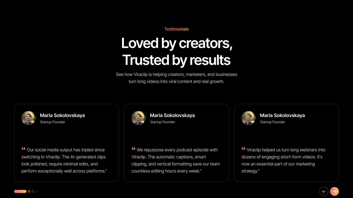 Testimonials - Viraclip