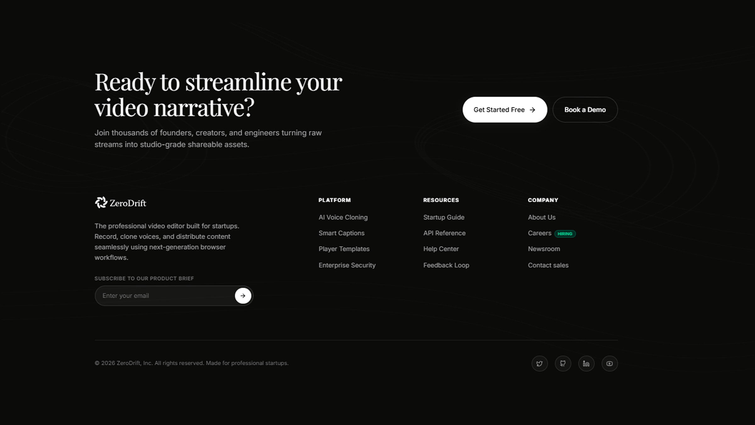 Footer ZeroDrift