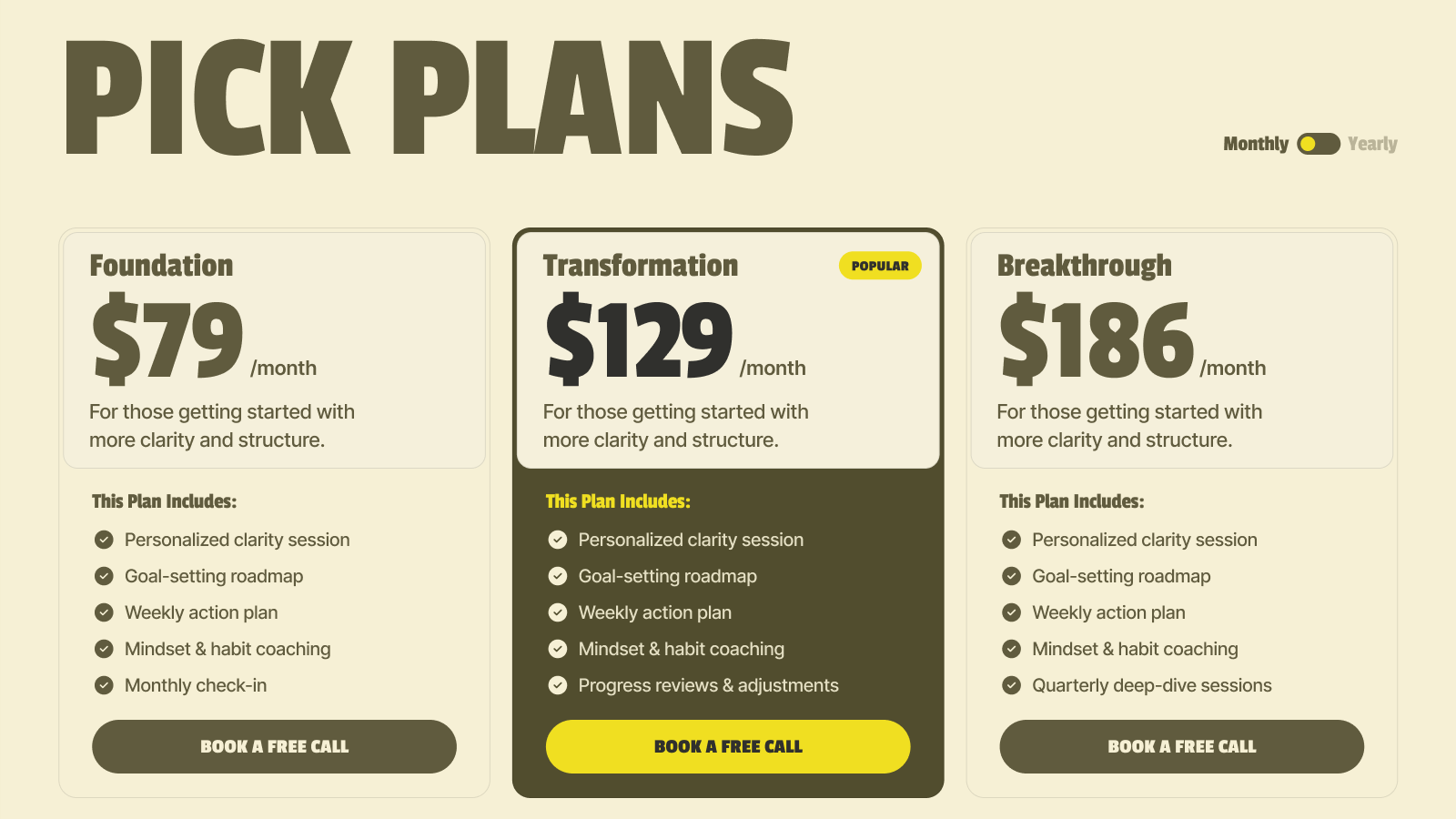 Pricing Plan - Kane