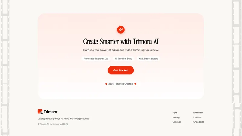 CTA with Footer - Trimora