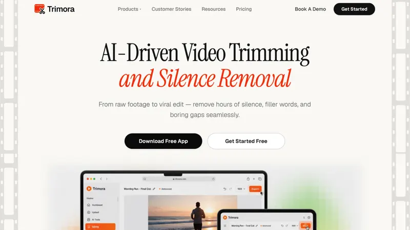 Al Video Trimmer Header - Trimora