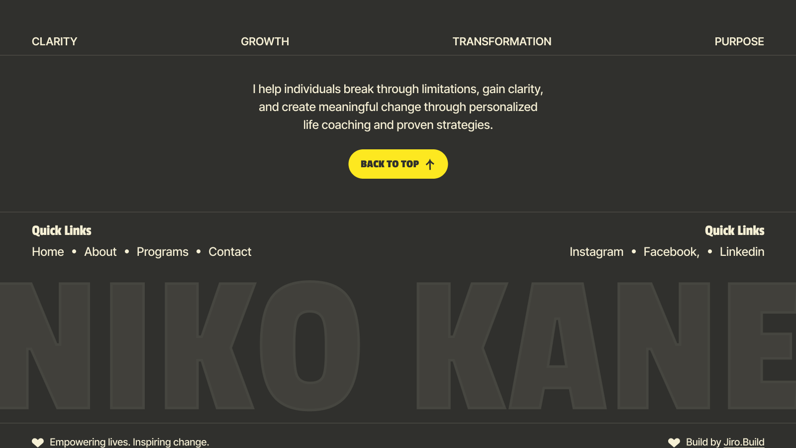 Footer - Kane