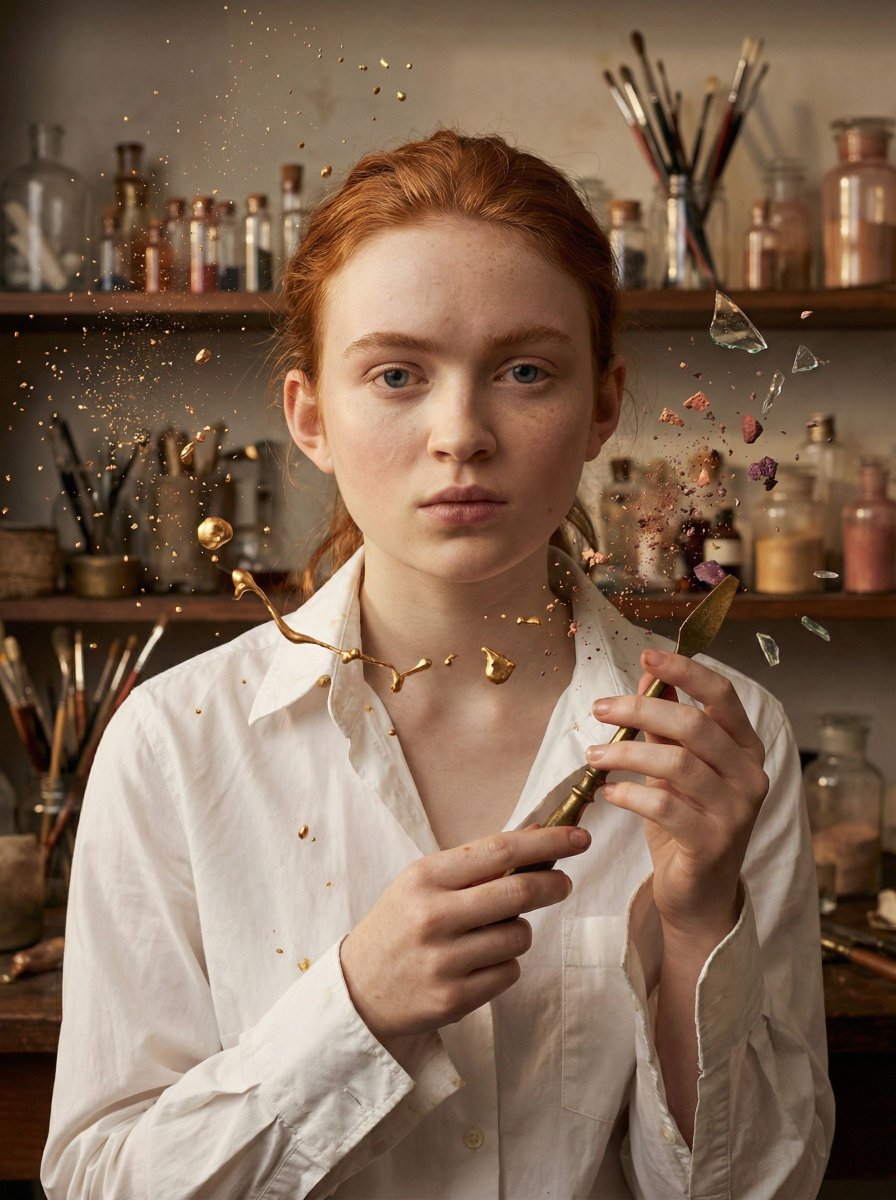 Surreal Cosmetic Alchemist Portrait Prompt