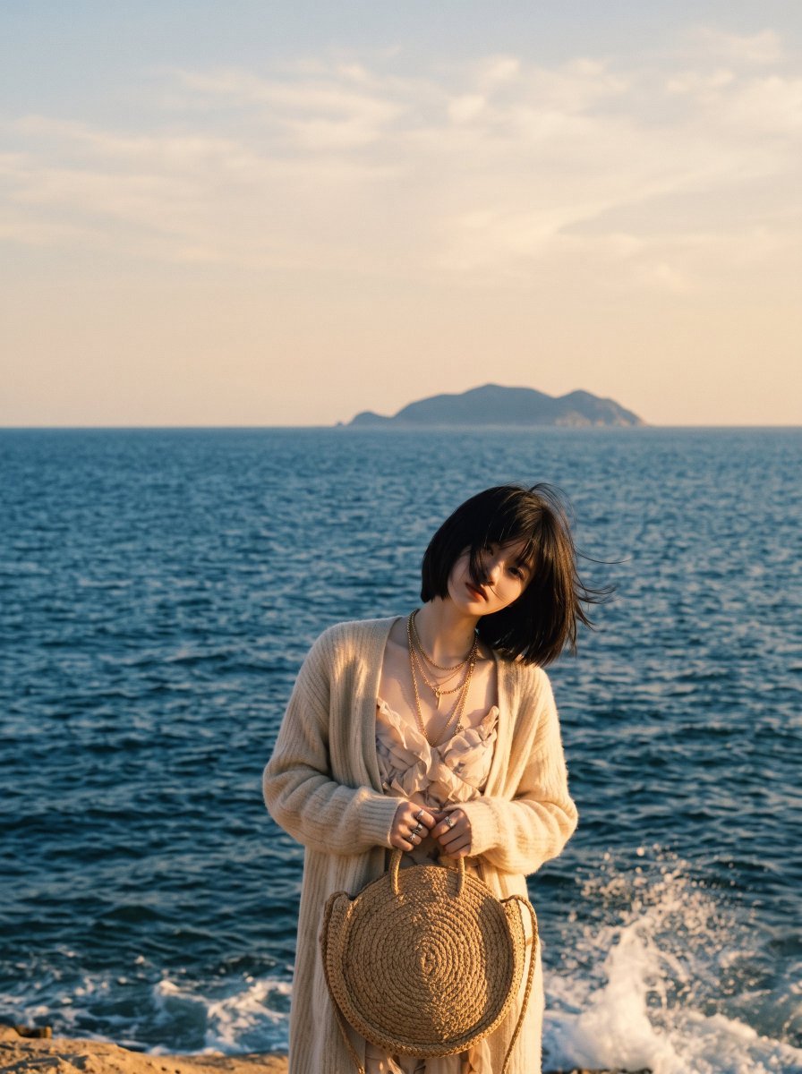 Coastal Wind-Blown Portrait