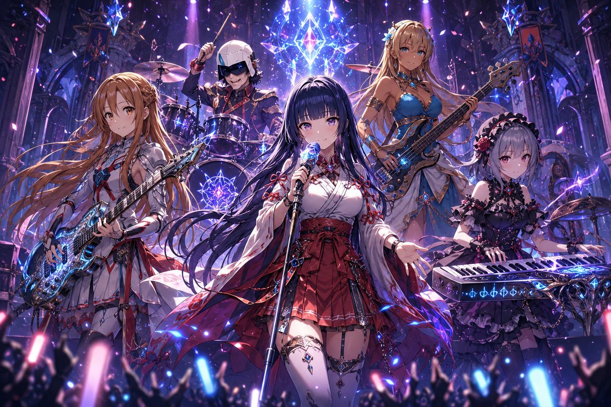 角色动漫插画宇宙霓虹可爱