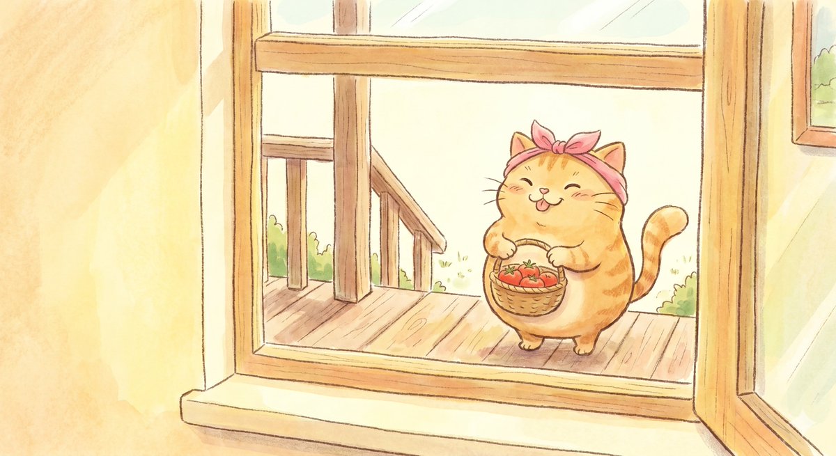 Orange Cat Picture Book Illustration