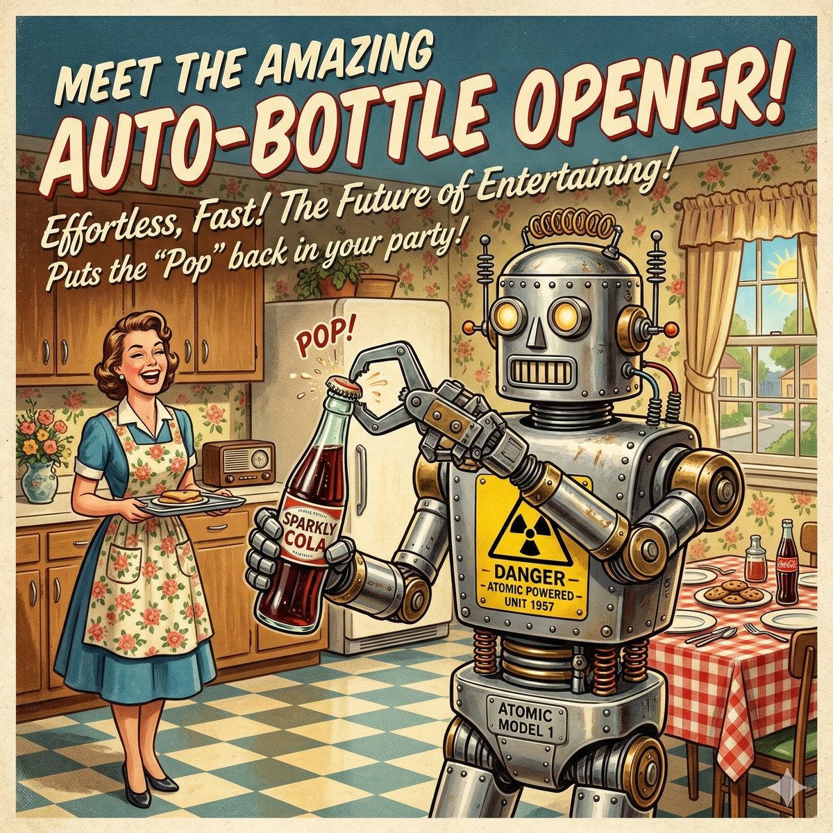 Retro Futurism Auto-Bottle Opener