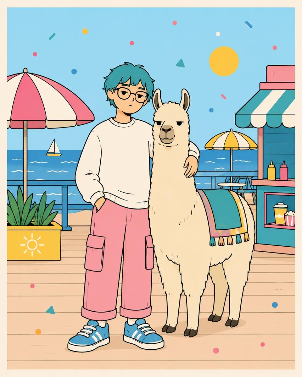 龙插画涂鸦山可爱