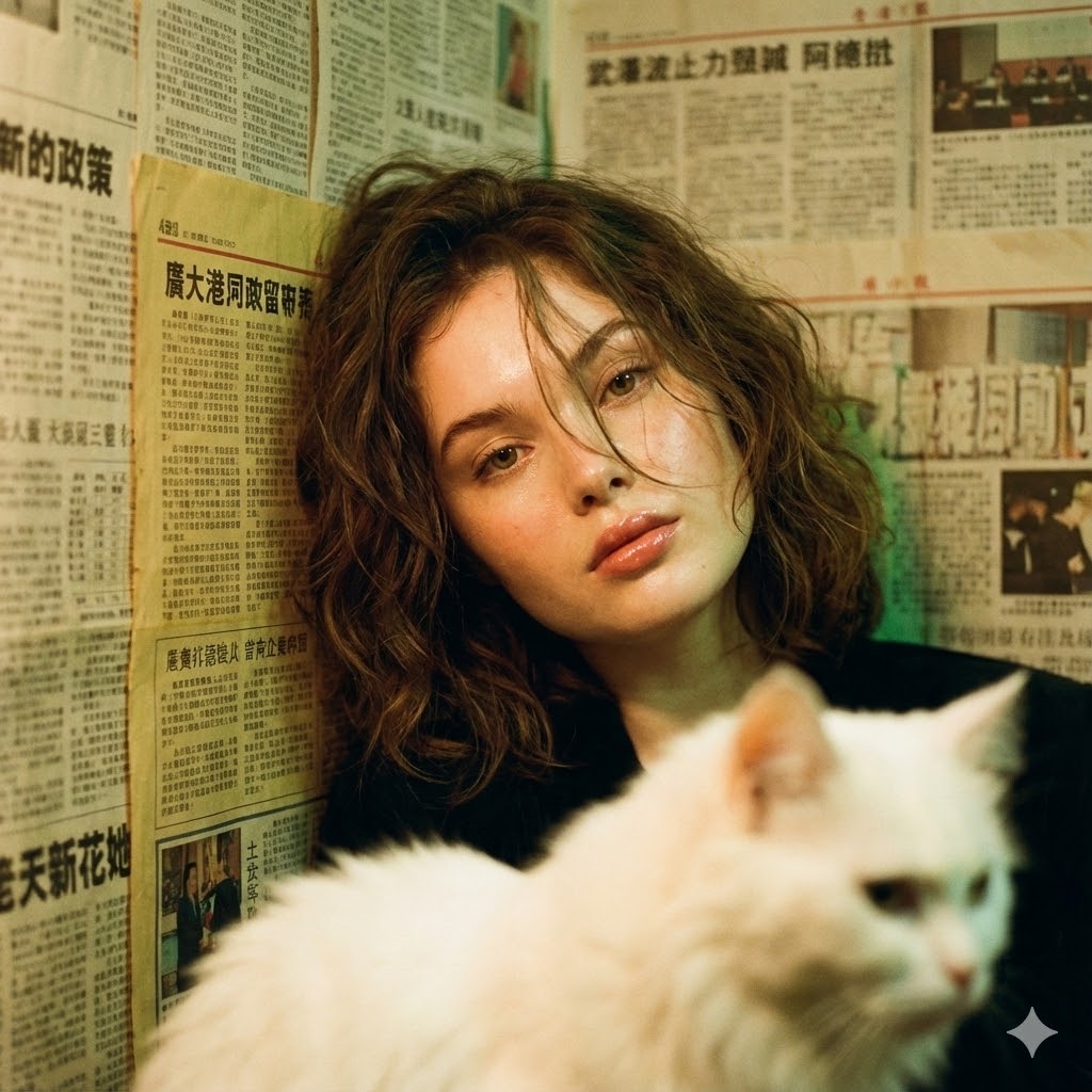 Photorealistic Hong Kong Retro Portrait Prompt