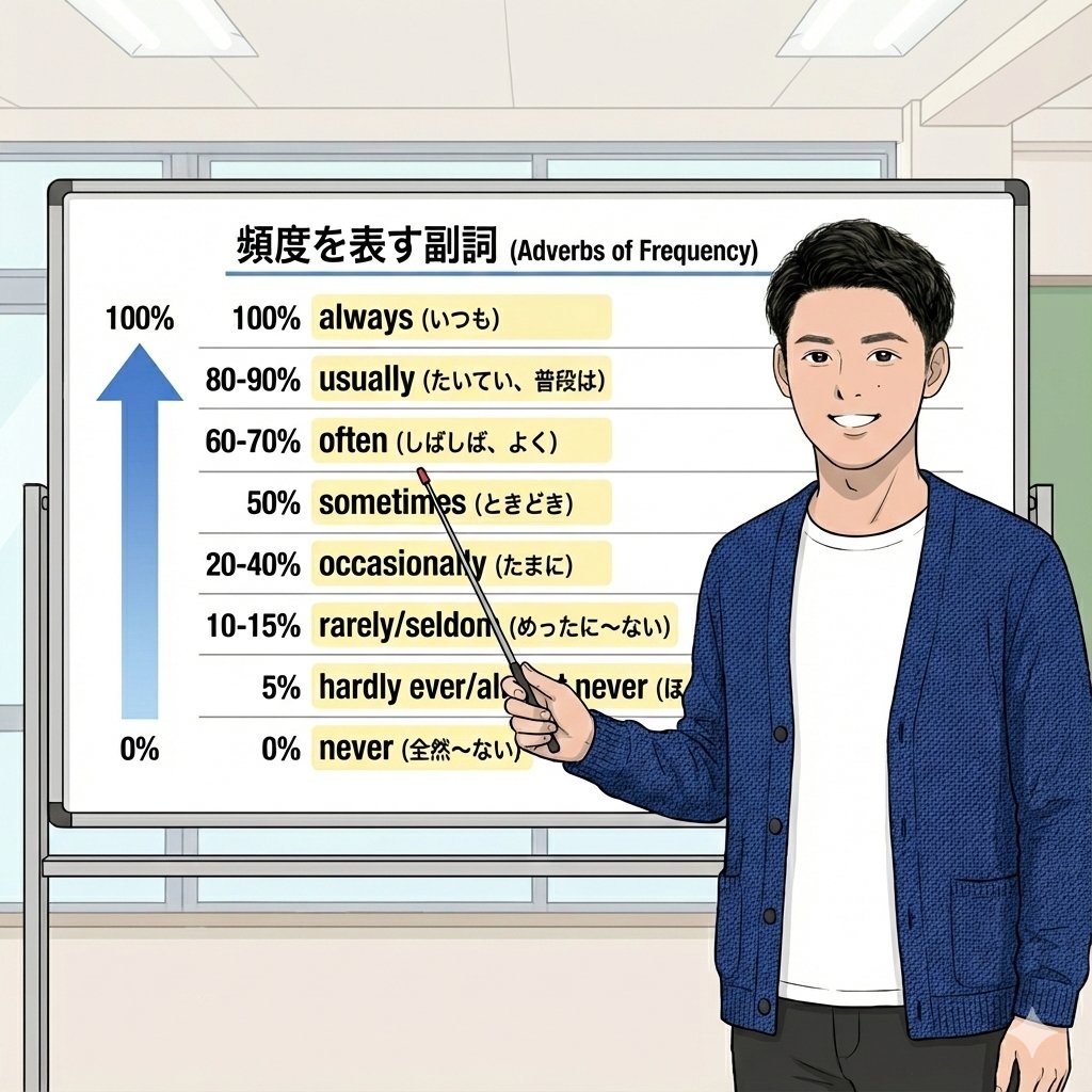 Educational Image Prompt: Adverbs of Frequency