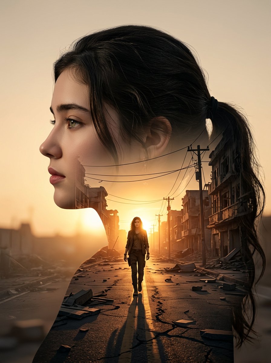 Cinematic Double Exposure Portrait