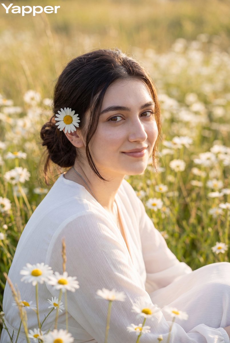 Dreamy Meadow Portrait at Golden Hour