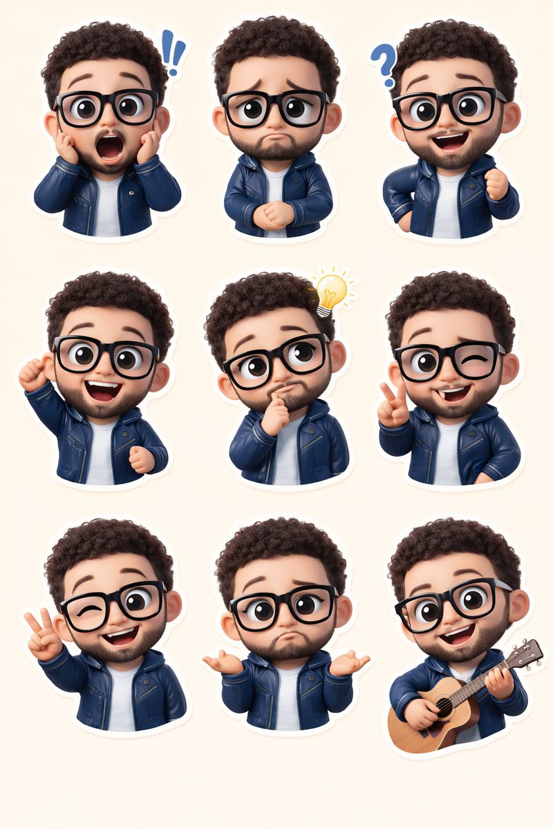 Chibi sticker set prompt for Nano Banana Pro
