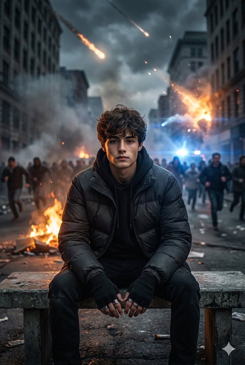 Cinematic Urban Apocalypse Portrait Prompt