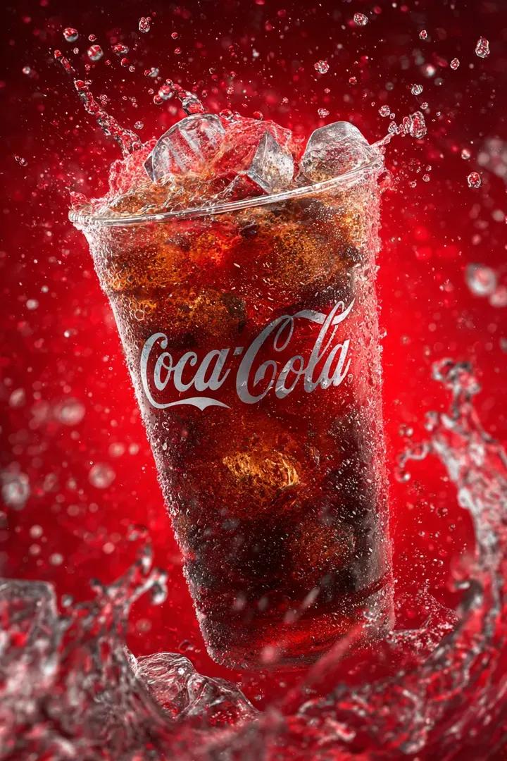 Coca Cola Product Photography with Splashes