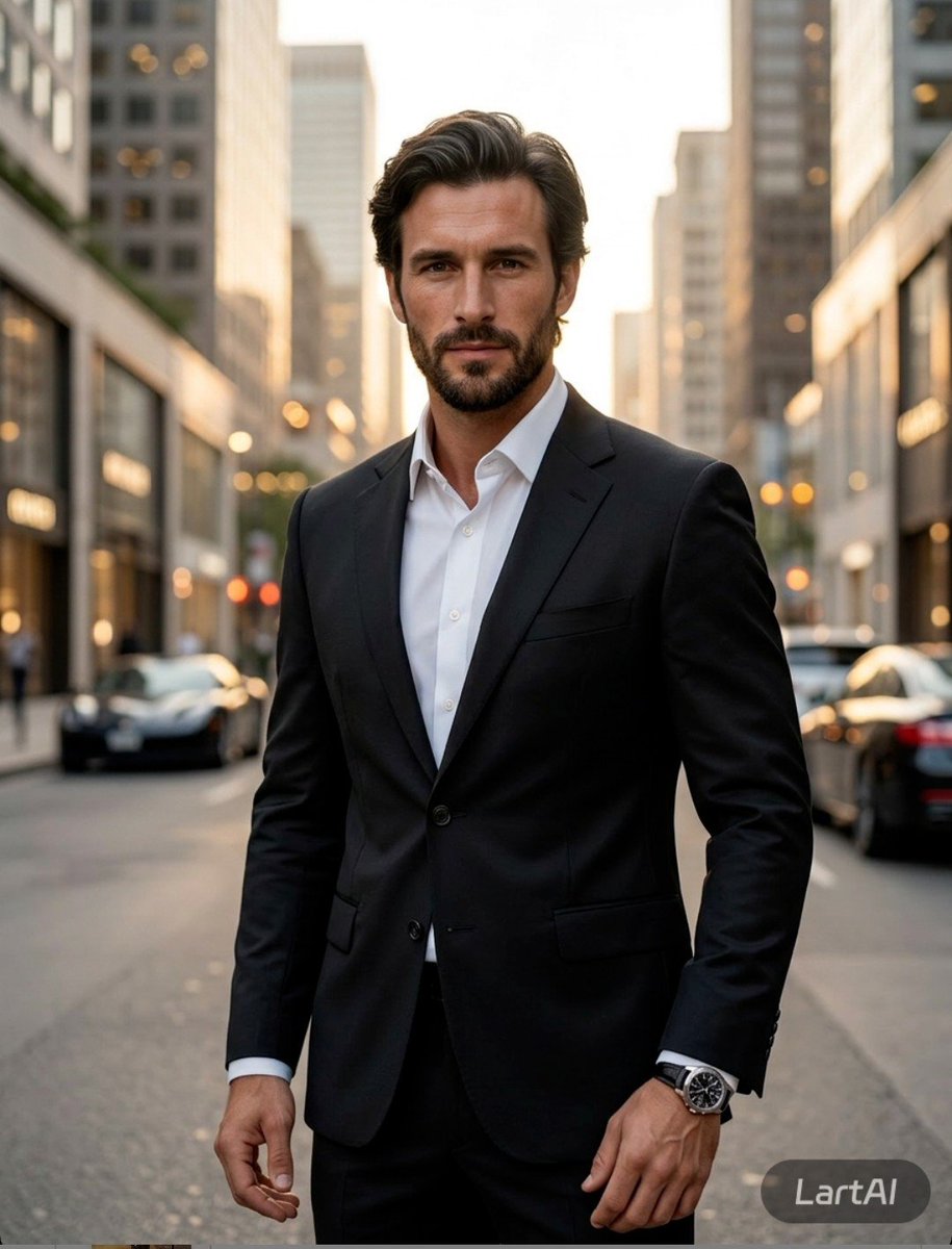 Photorealistic Luxury Editorial Male Portrait