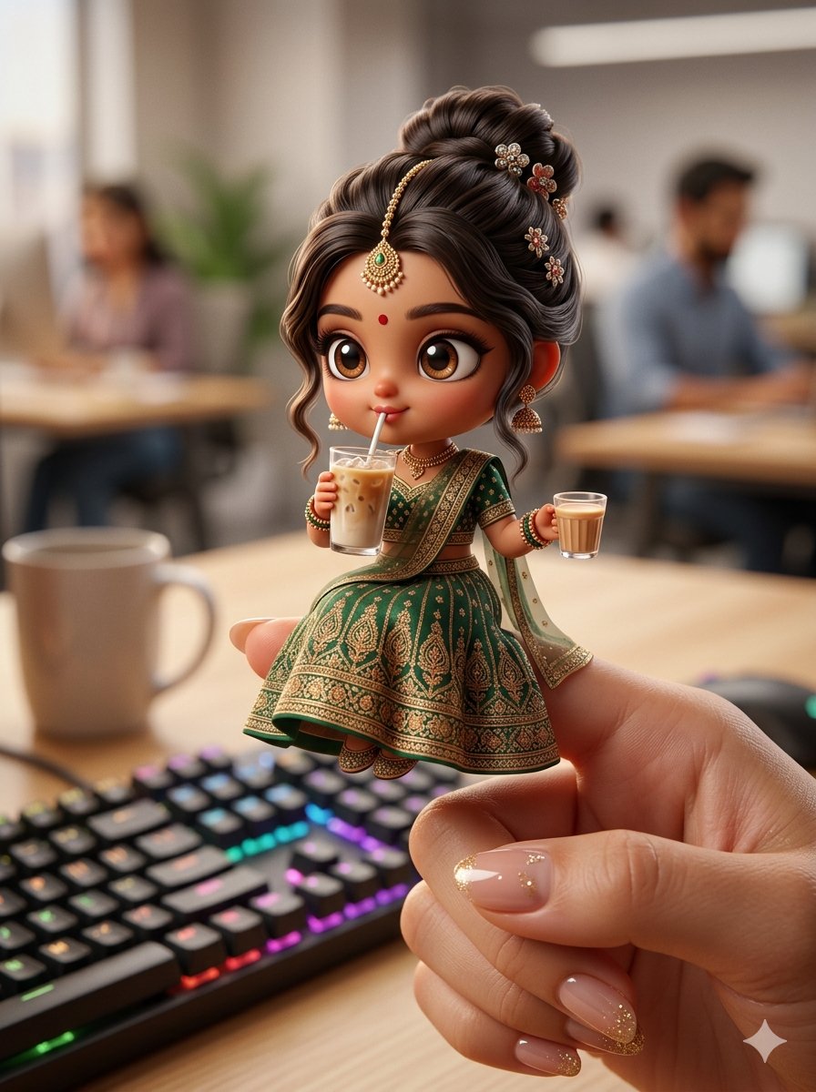 Chibi Doll 3D Miniature Scene