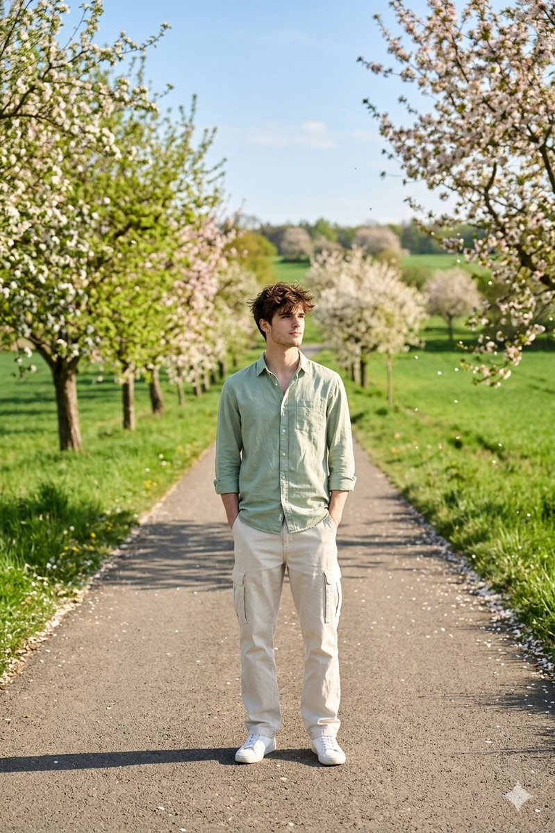 Cinematic Photograph of Man on Countryside Road