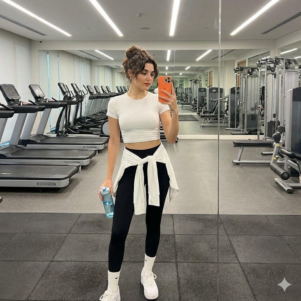 Photorealistic Full-Body Mirror Selfie with Identity Lock