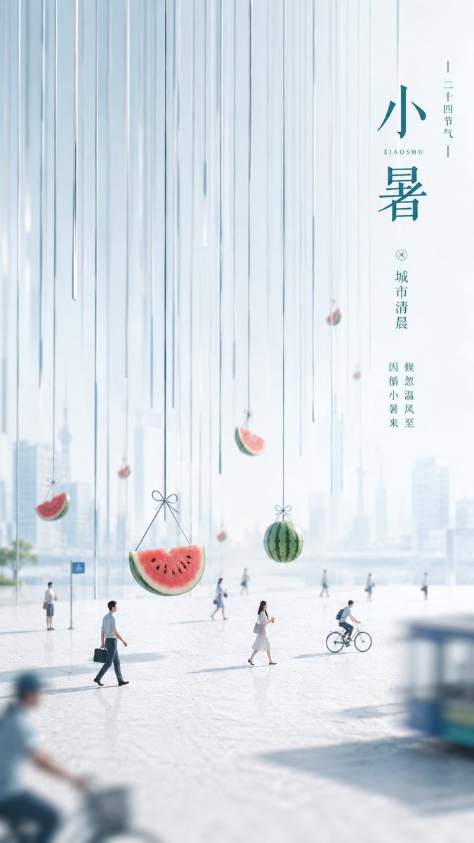 女性海报极简城市雨优雅