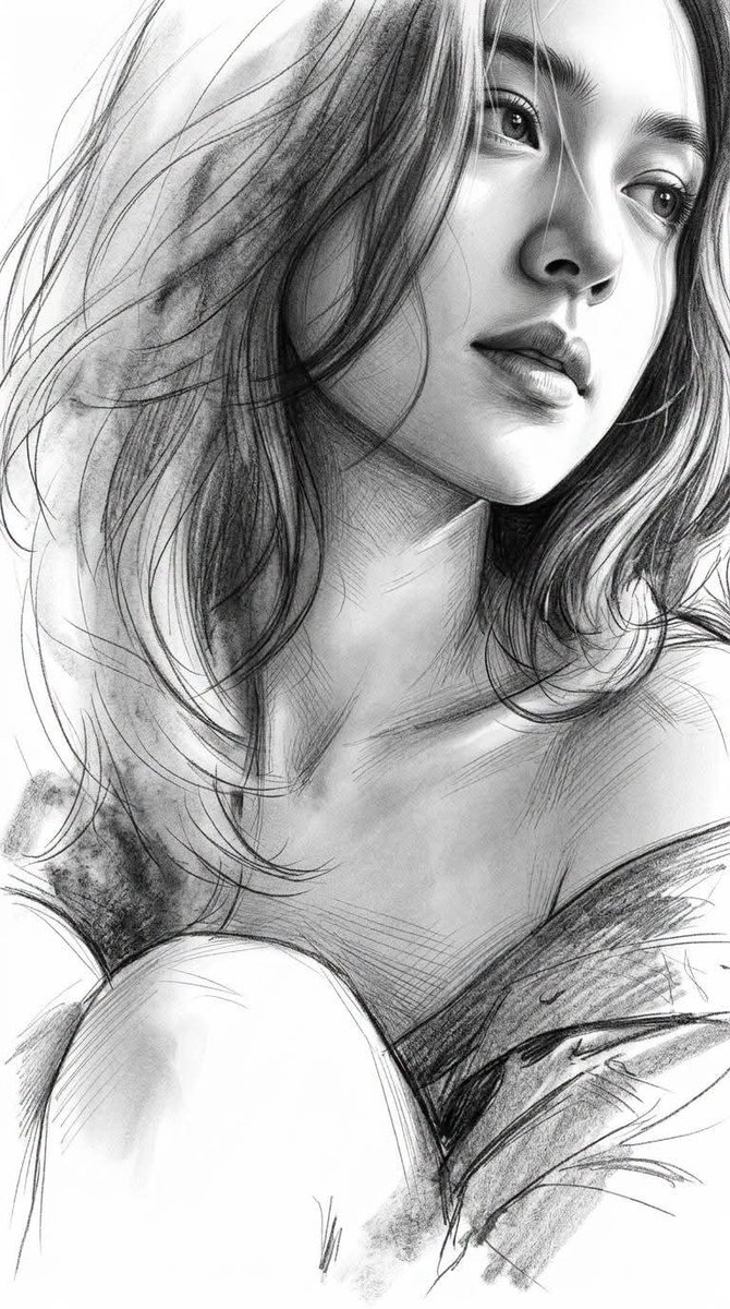 Monochrome Graphite Fine-Art Sketch