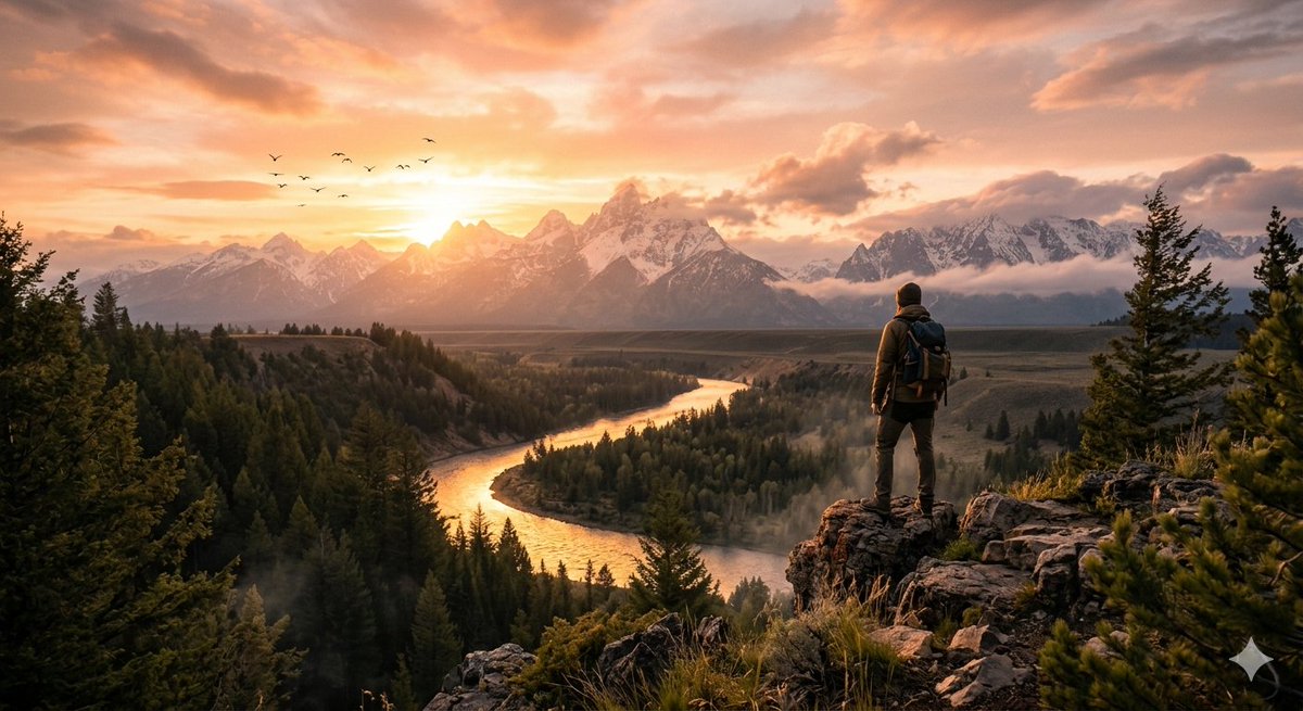 Cinematic Mountain Sunset