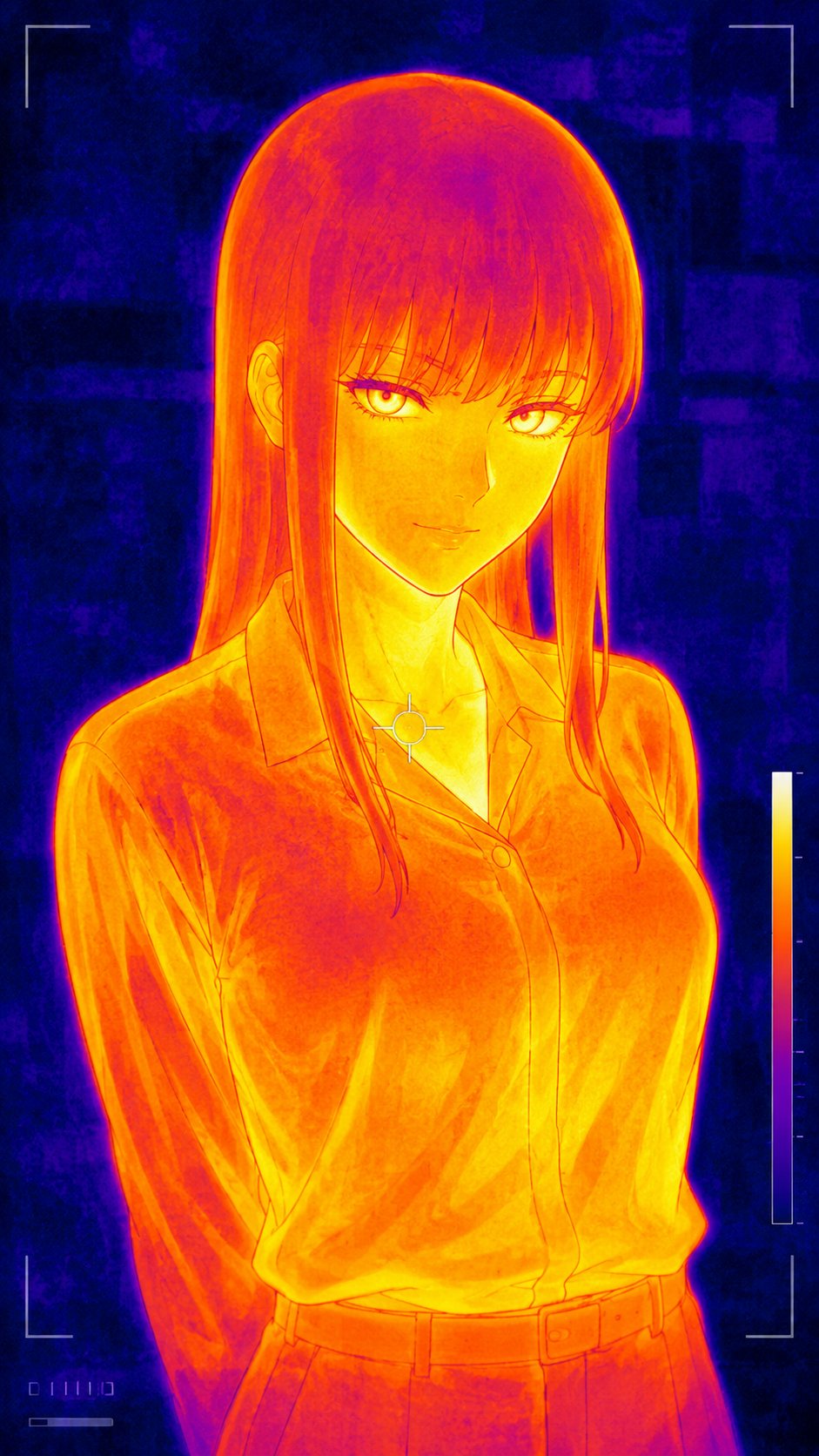 电锯人女性插画动漫街头冷调