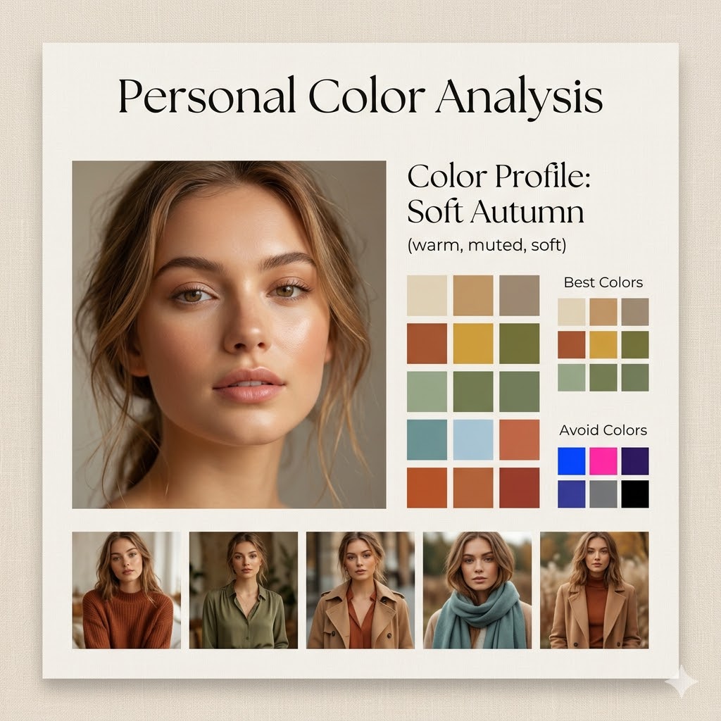 Minimalist Personal Color Analysis Board