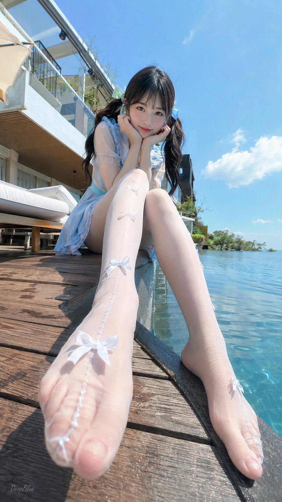 丝袜上蝴蝶结真好看~
