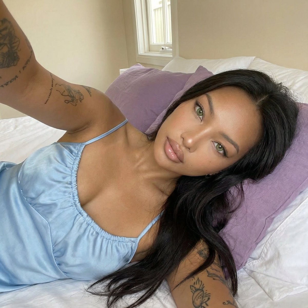 Intimate Morning Bedroom Selfie Portrait (JSON)