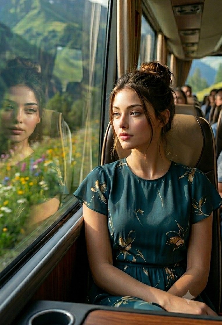 Luxury Bus Travel Portrait
