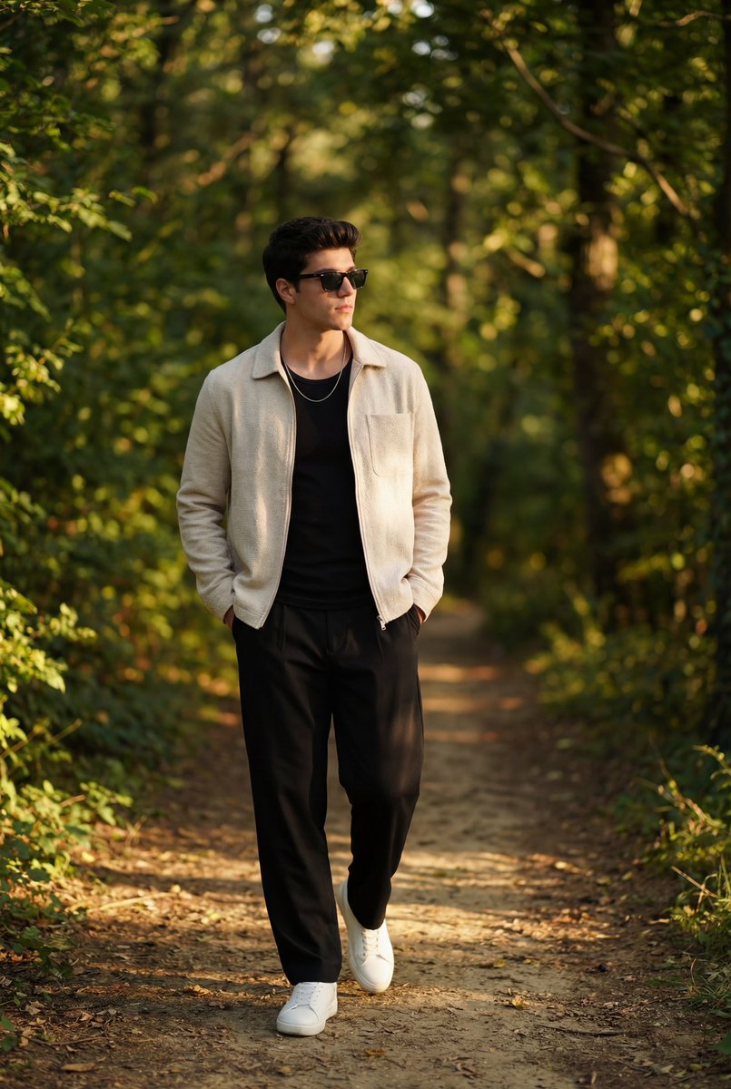 Golden Hour Outdoor Portrait of a Stylish Man