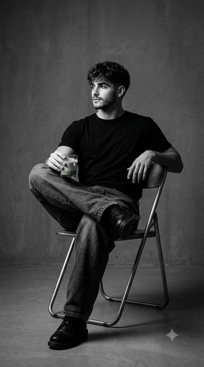 Black and White Studio Portrait