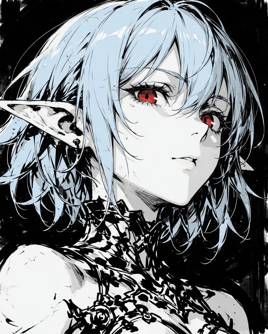 少女动漫插画赛博朋克暗黑