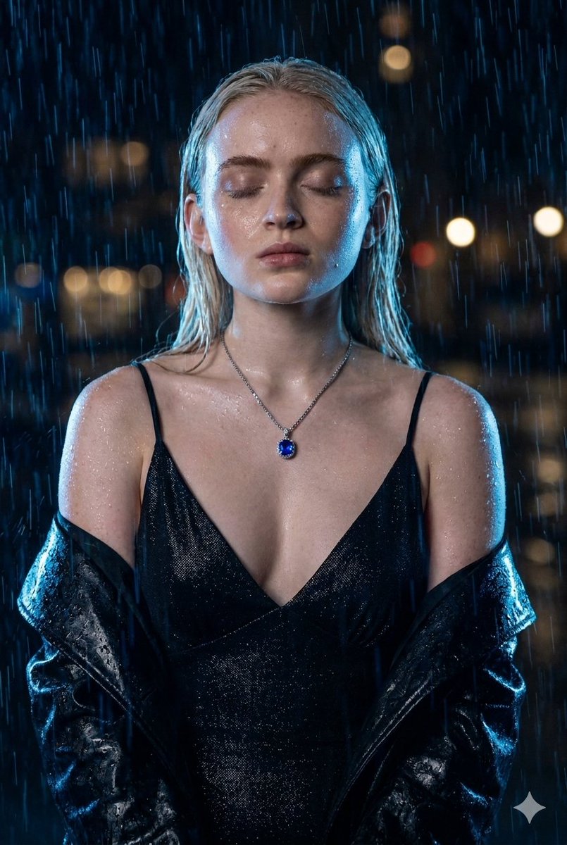 Cinematic Rain Night Portrait