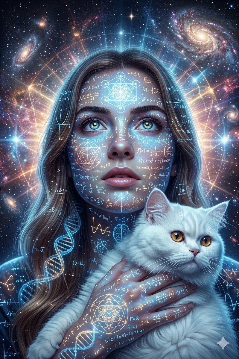 Cosmic Science Visualization Portrait