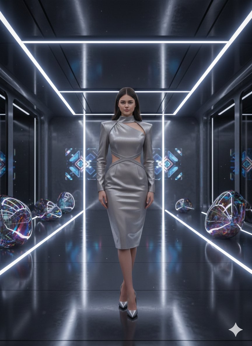 High-Fashion Futuristic Chic Portrait