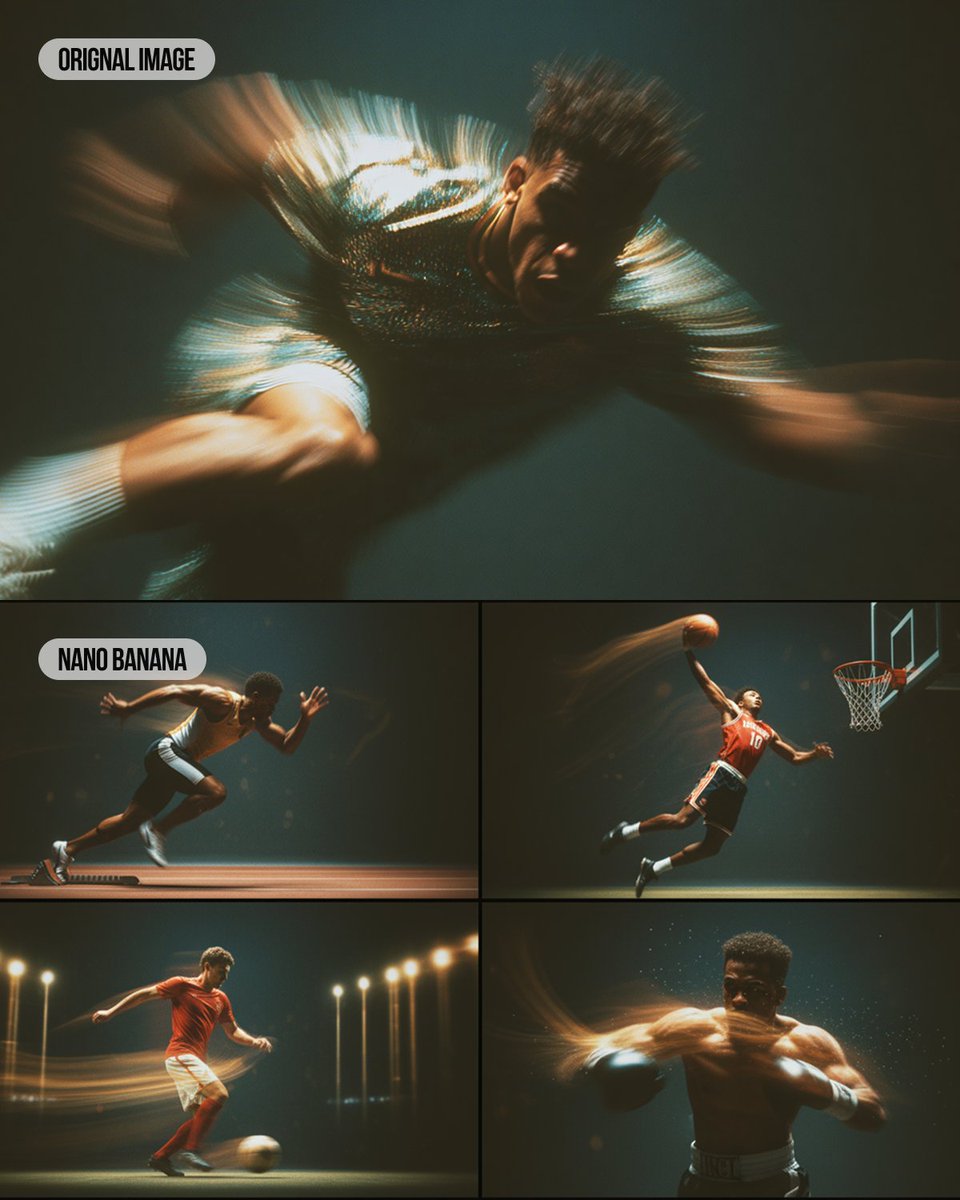 Multi-Panel Sports Montage with Style Reference
